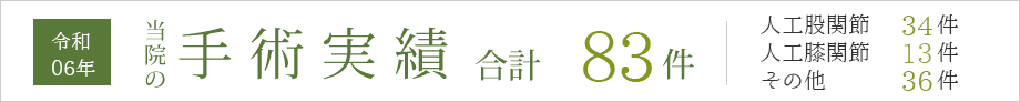 平成30年 当院の手術実績